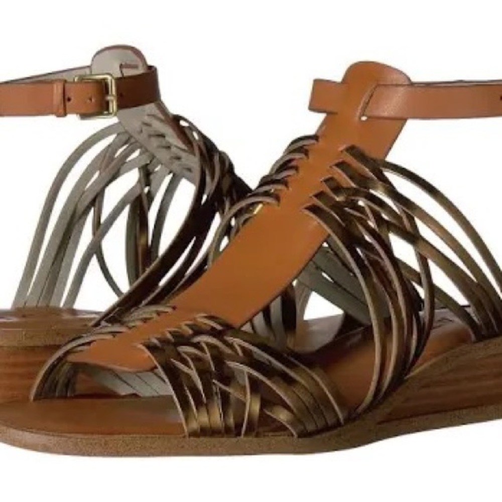 1. STATE Maliyah Tan/Brown/Antique Gold Women's Sandals Size 8.5 M